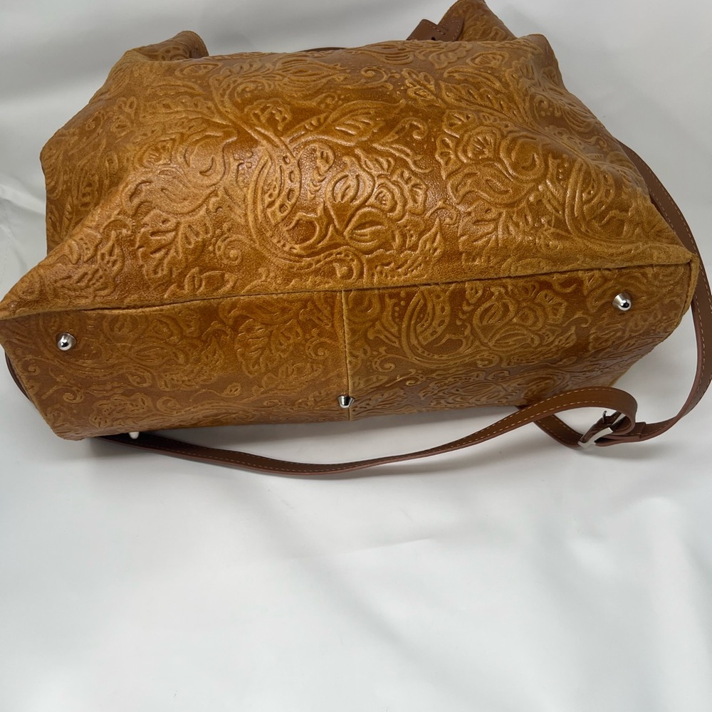 ISADORA ITALY  GENUINE Leather Large Bag Tote Purse - Picture 6 of 13